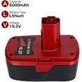 thumbnail image 6 of 2Pack 19.2V 6.0Ah Lithium Replacement Battery and Charger for Craftsman 19.2V Battery C3 130279005 1323903 130211004 11045 315.115410 315.11485  Drill Driver, 6 of 10