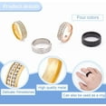 thumbnail image 3 of 4Pcs Mens Tie Ring 4 Colors Tie Holder Necktie Ring Rhinestone Tie Ring Solid Tie Tacks Accessories for Wedding Jewelry Gift, 3 of 5