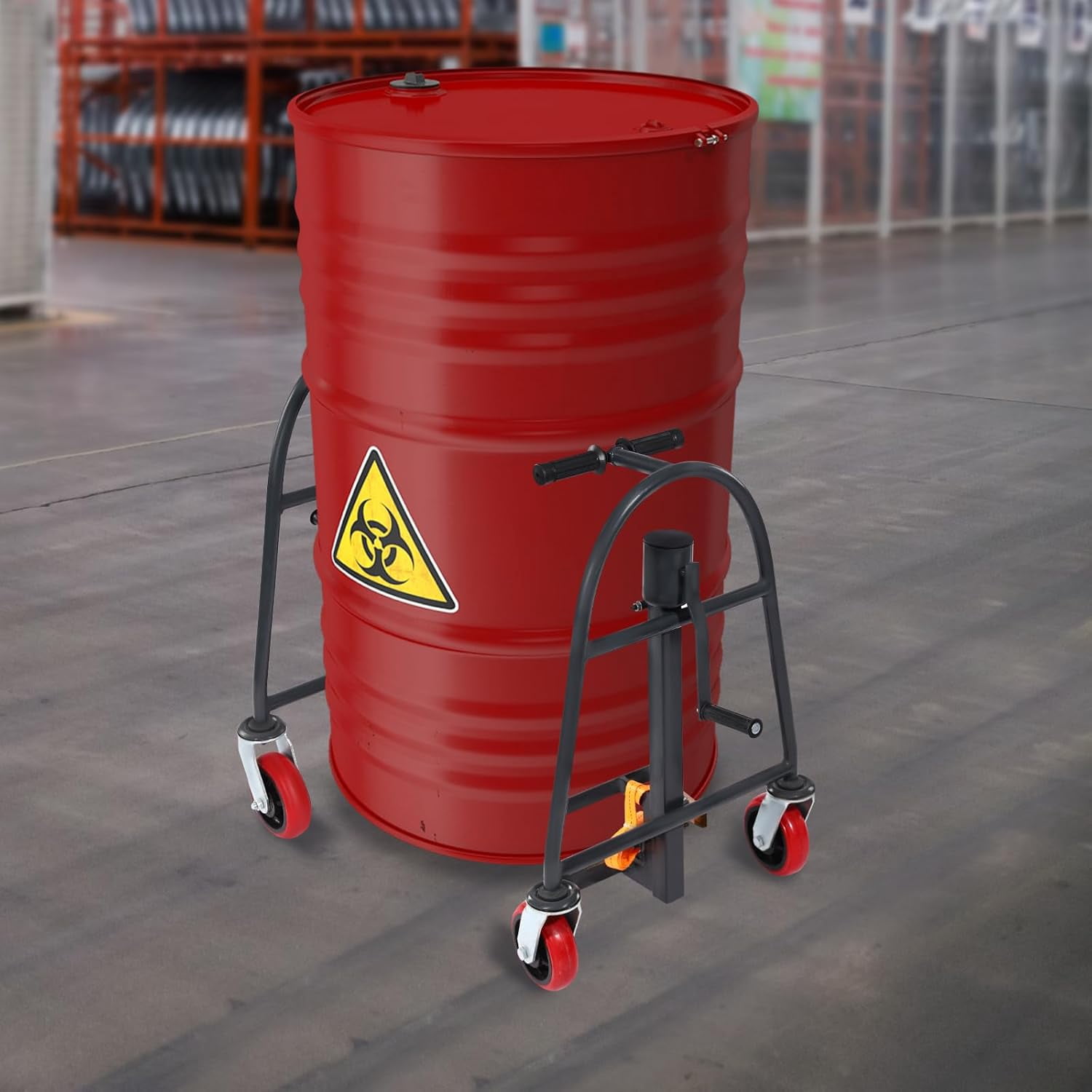 Manual Furniture Mover (Set of 2) Crate Mover with Solid Iron Core PP Wheels 1100 lbs 12" Lift Height Machinery Mover,Safe & Easy Lifting Furniture Dolly with 2 Handles