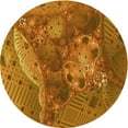 thumbnail image 1 of Ahgly Company Machine Washable Indoor Round Transitional Mahogany Brown Area Rugs, 3' Round, 1 of 7