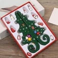 thumbnail image 3 of Mouliraty Wooden Mini Christmas Tre, Christmas Gift Six-piece Tree with Small Pendants Set Christmas Ornaments Gifts and Decorations, Green, 3 of 4