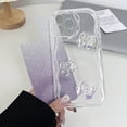 thumbnail image 5 of for iPhone Case,3D Bow Glitter Crystal Sparkle Sparkly Gradient Bumper Clear Camera Lens Protection Soft Shockproof Phone Case (White,iPhone 14 Pro Max), 5 of 6