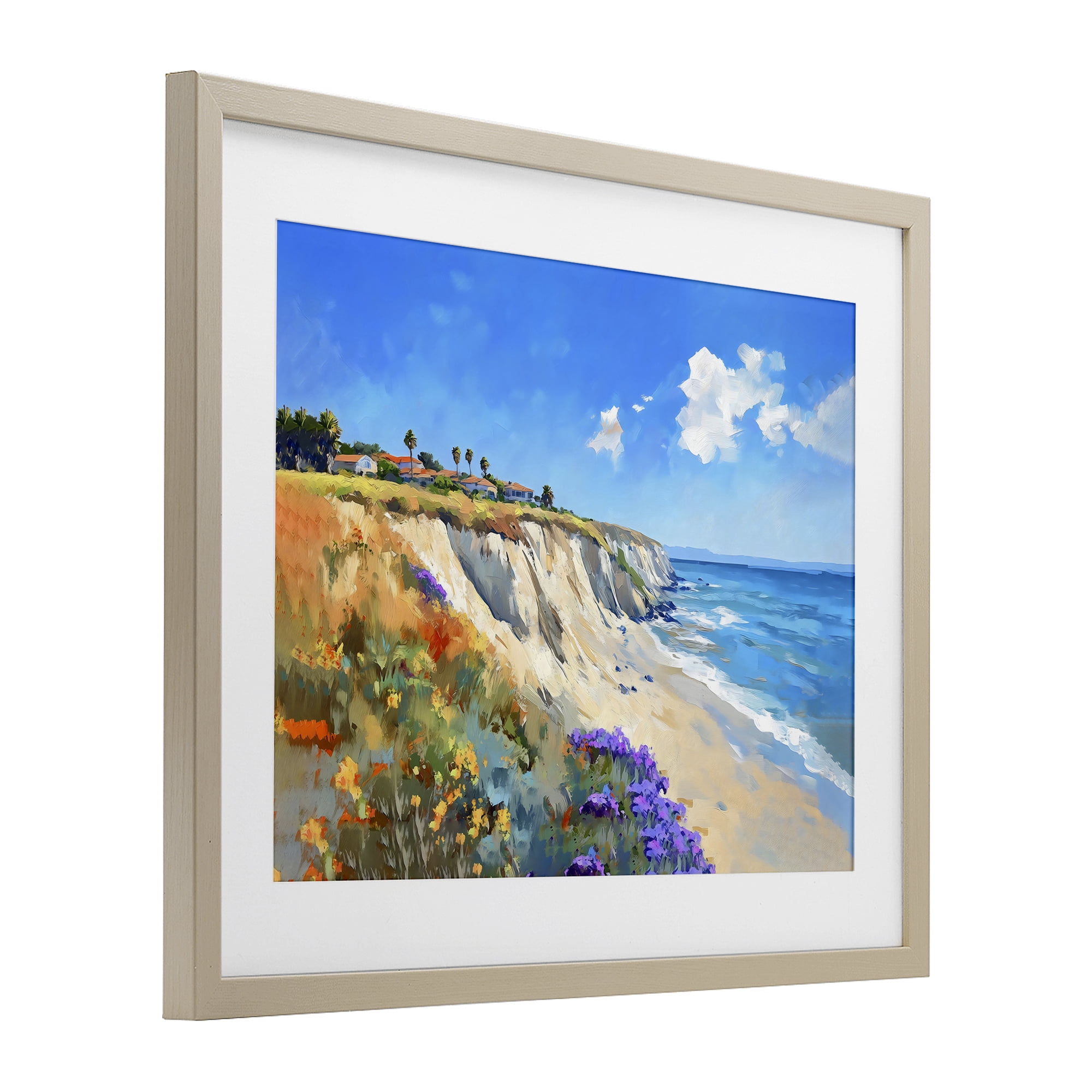 Stupell Industries Coastal Wildflower Field Birch Framed Print Under Glass, design by The Prints Vibe