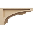 thumbnail image 3 of 5"W x 10"D x 5"H Wide Viola Rough Cedar Woodgrain TimberThane Corbel, Primed Tan, 3 of 6