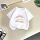 thumbnail image 4 of Bonita camiseta de manga corta con cuello redondo y diseño de perro de orejas grandes con arcoíris de Sanrio para verano para niños y niñas, 4 of 4