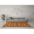 thumbnail image 3 of Ahgly Company Indoor Rectangle Checkered Orange Modern Area Rugs, 8' x 12', 3 of 4