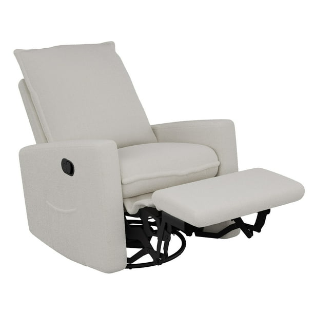 Caillie Boucle Fabric Glider Recliner Chair Walmart