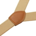 thumbnail image 3 of Buyless Fashion Leather End 2 Pack Suspenders for Men - 48" Elastic Adjustable Straps 1" - Y Shape - 5136-2-Tan, 3 of 7
