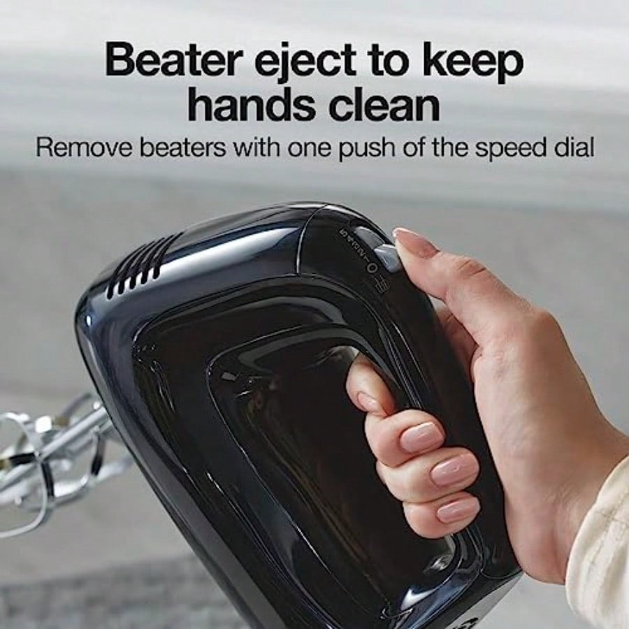 5-Speed Electric Hand Mixer with Bowl Rest Compact and Lightweight 215 Watts of Peak Power Black 62511
