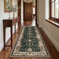 thumbnail image 4 of GENIMO 5'x7' Area Rug for Living Room, Machine Washable Non Slip Low Pile Rug for Bedroom Dining Room, Muted Persian, Dusty Emerald, 4 of 5