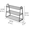 thumbnail image 2 of Writings on the Wall 3-Tier Metal Shoe Rack for Living Room, Bedroom, Office, Metal, Round, 2 of 2