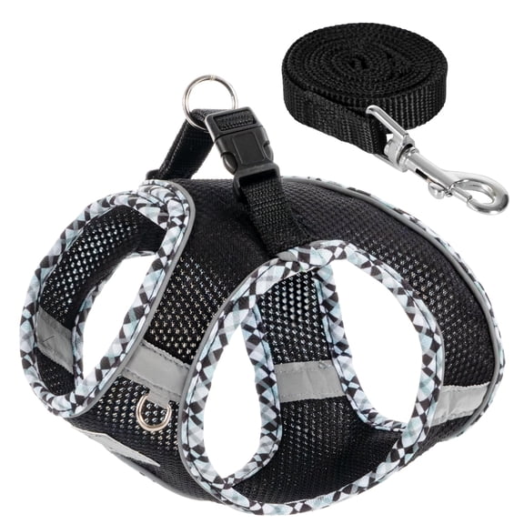 Dog Harness and Leash Set, No Pull Pet Harness for Small Dogs Easy Walking,Soft Breathable Small Dog Harness,Adjustable Reflective Step in Vest Harness for Puppy,Kitten, Cats