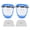 Blue/White, variant on LYD Ergonomic Dustproof Lab Face Shield Reusable Protective Full Face Cover with Adjustable Strap Filter Pads Washable Guard for Adults Grey White 2 Count