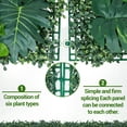 thumbnail image 4 of Realistic Artificial Plastic Greenery Wall Panel Set Available in 4,8,12 Pack Sizes, Multi-Layer Vertical Plant Wall with Interlocking Connection for Easy DIY, Multipurpose Wall Decor for Home, Office, 4 of 6