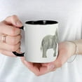 thumbnail image 5 of CafePress - Elephants In Love Mug - 11 oz Ceramic Mug - Novelty Coffee Tea Cup, 5 of 6