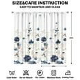 thumbnail image 2 of Set of 2 Farmhouse Kitchen Curtains - 42x84 Inch Rod Pocket Cafe Curtains, Floral Watercolor Rose & Peony Print, Semi-Sheer Light Filtering for Bathroom or Laundry Room, 2 of 2