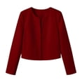 thumbnail image 7 of Admvng Women's Cropped Blazer Open Front Long Sleeve Slim Casual Short Jacket, 7 of 7