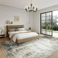 thumbnail image 3 of BERTHMEER Washable Rugs 5'x7' Area Rugs for Living Room Bedroom Kitchen Rugs Non Slip Abstract Brown and Black Neutral Modern Dorm Office Dining Room Contemporary Throw Rugs, 3 of 6