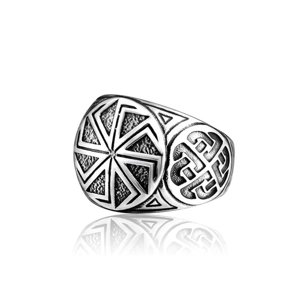 Jumpingount Anillo de hombre de acero inoxidable antiguo vikingo elegante pulido antioxidante reemplazo niños fiestas anillos regalo de cumpleaños Ropa, zapatos y accesorios Miscelánea Talla 9 Jumpingount AP015422-03