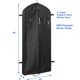 thumbnail image 2 of Bolsa de viaje para ropa Simple Houseware, paquete de 2 unidades, 60 pulgadas, negra, 2 of 8