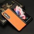 thumbnail image 2 of Dteck Filp Case for Samsung Galaxy Z Fold 4,Luxury PU Leather+Soft TPU With Shockproof Case for Samsung Z Fold 4 7.6 inch,Orange, 2 of 6