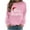 Pink, variant on Enjoytime Crew Neck Sweatshirts Women Cute Printed Long Sleeve Pullover Tops Xmas Holiday Casual Fashion Clothing Pink M