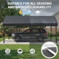 thumbnail image 5 of Metal Carport with Galvanized Steel Roof, Heavy Duty Carport, Sturdy Metal Outdoor Carport Canopy, Truck, Boat and SUV, 5 of 8