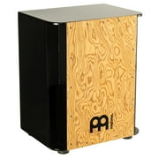 MEINL Vertical Subwoofer Snare Cajon Black Makah Burl Frontplate