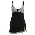 thumbnail image 4 of Alkepwun Tankini Swimsuits for Women Tummy Control Bathing Suits Swim Dress Two Piece Swim Tank Top with Skirt Flowy Swimwear, 4 of 6