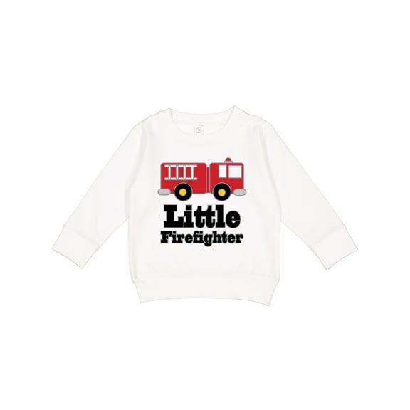 Inktastic Little Firefighter Fire Engine Toddler Sweatshirt