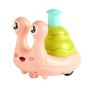 GAZI Push And Go Cartoon Vehicles One Click Car Toy Friction Powered Pull-back Car pink