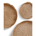 thumbnail image 3 of Scallop Rattan Round Tray Handwoven Wicker Edge Decorative Serving Organizer for Coffee Table Dining Vanity  Indoor Use, 3 of 6