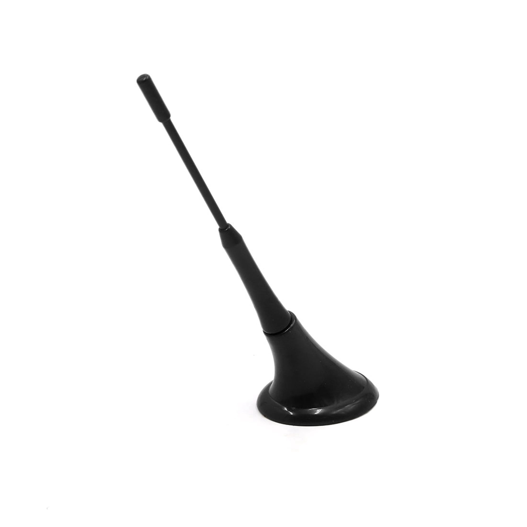 Unique Bargains Universal Black Self-Adhesive Oval Base Decorative Antenna Aerial for Car