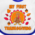 thumbnail image 4 of Inktastic My First Thanksgiving with Cute Turkey Boys or Girls Baby Bib, 4 of 4