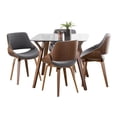 thumbnail image 4 of Folia Square Fabrizzi Dining Set - 5 Piece, Small Dining Table Set for 4, Kitchen Table Chairs Set of 4, Kitchen & Dining Room Sets, Kitchen Table Sets, Dining Room Table Set for 4, 4 of 6