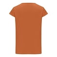 thumbnail image 5 of Summer Saving Wycnly Womens Blouses and Tops Dressy Casual Solid Button up Lightweight Comfy Pullover Tunic Shirts Summer Plain V-Neck Short Sleeve Cute Tees Tops Orange XXL, 5 of 7