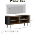 thumbnail image 5 of VEANERWOOD Fluted 55" TV Stand for TVs Up To 65", Console Table Credenza with Tambour Slatted Sliding Doors and Storage Shelves, Wood Entertainment Cente, 5 of 10