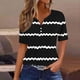 thumbnail image 2 of Camisetas Casuales de Mujer con Cuello en V Camiseta de Color Sólido, Manga Corta Casual Top para el Uso Diario, 2 of 4