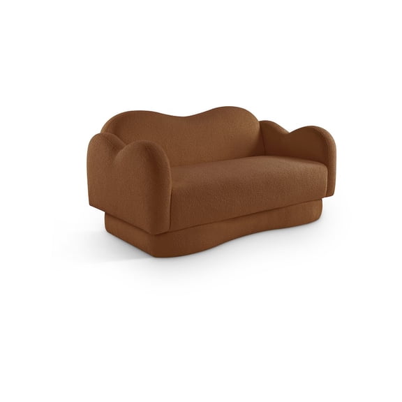 Meridian Furniture Bloom Saddle Teddy Fabric Loveseat