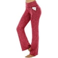 thumbnail image 1 of Innerwin Pantalons Taille Haute Femme Harem Course Jambes Larges Extensibles Rouge G, 1 of 3