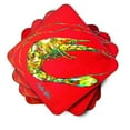 thumbnail image 2 of Carolines Treasures MW1061FC Shrimp Squiggles Foam Coaster Set of 4 3 1/2 x 3 1/2 multicolor, 2 of 3