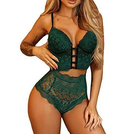 

Fanvereka Womens Lingerie Set Female Lace Bra and High-waisted Panty Outfits