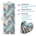 thumbnail image 2 of Blue Ethnic Triangle and Geometric Pattern Hot Yoga Mat Towel Non Slip for Hot Yoga - Quick-Drying Yoga Mat Cover with 4 Corner Pockets with Travel Bag - Hot Yoga Towel Non Slip 70"x26", 2 of 6