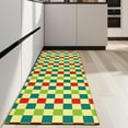 thumbnail image 4 of Multi Color Checkerboard Checkered Pattern Kitchen Rug Mat,Kitchen Runner Rugs Non Skid Washable,Decorative Kitchen Floor Mats for Kitchen,Sink,Laundry,17"X47", 4 of 5