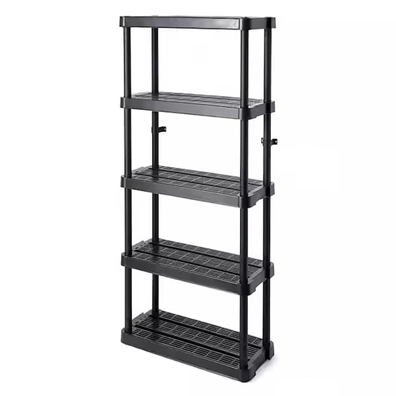 Gracious Living Adjustable Hight 5 Shelf Medium Duty Black