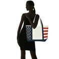 thumbnail image 2 of DALIX Striped Boat Bag Premium Cotton Canvas Tote Red White Blue USA Stars Stripes 4th of July, 2 of 7