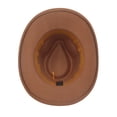 thumbnail image 5 of D-GROEE Womens Mens Cotton Western Cowboy Hat Felt Hat Outdoor Cow-head Decor Wide Brim Hat with Strap, 5 of 8