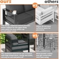 thumbnail image 5 of Tolead Outdoor Aluminum Patio Furniture Sets, 4-Piece with Cushion, Dark Gray, 5 of 7