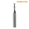 thumbnail image 2 of POWERTEC Solid Carbide Up Cut 1/8" Spiral Router Bit, Router Bit 1/4" Shank Woodworking Router bits for use on CNC and Router Tool, Router bits for Router Bushing (73003), 2 of 6