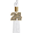 thumbnail image 2 of Endea Graduation White Graduation Tassel with Gold Date Drop, 2 of 2